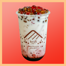 Load image into Gallery viewer, Berry (Grapes Fruit) Latte with Rainbow bubble
