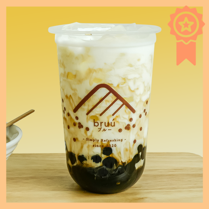 Brown sugar pearl with milk – Bruu Cafe